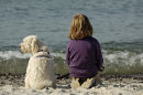 Dora and Teddy at the sea-side.